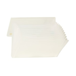 PASTA SANFONADA A4 C/ 12 DIVISÕES TRANSPARENTE CRISTAL YES