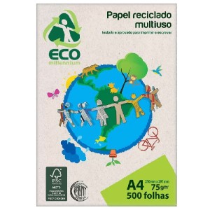 PAPEL SULFITE A4 RECICLADO 500 FLS JANDAIA