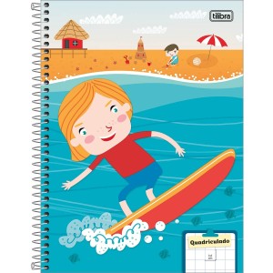 CADERNO QUADRICULADO 1X1 CM ESPIRAL CD UNIVERSITÁRIO SAPECA 96 FOLHAS TILIBRA