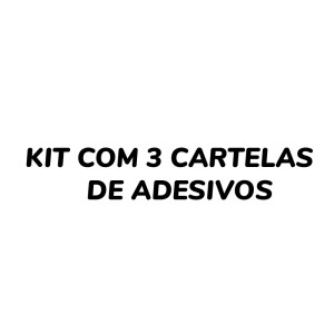 KIT COM 3 CARTELAS DE ADESIVO