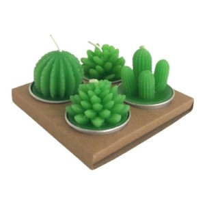 VELA DECORATIVA CACTO 4 PEÇAS