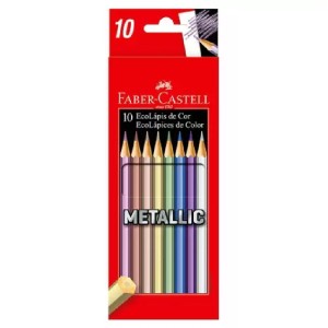 ECOLÁPIS DE COR METALLIC 10 CORES FABER-CASTELL