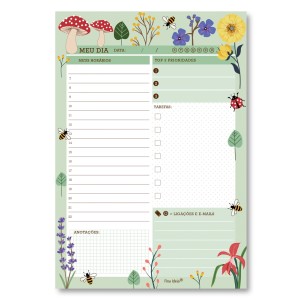 BLOCO TAREFAS DO DIA LOVE GARDEN FINA IDEIA