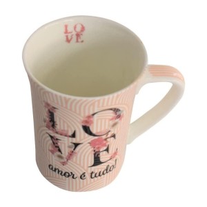 CANECA LOVE IS ALL YOU NEED 340ML PORCELANA