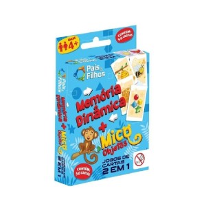 JOGO DA MEMÓRIA DINÂMICSA 2EM1 C/56CARTAS PAIS&FILHOS
