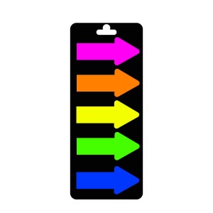 BLOCO ADESIVO COLORIDO SETA 4 CORES 100FLS