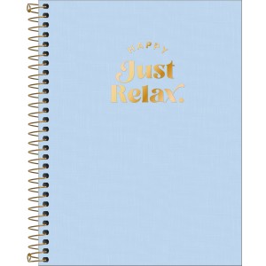 CADERNO ESPIRAL CAPA PLAST COLEGIAL 1M HAPPY AZ 80F TILIBRA