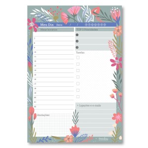 BLOCO TAREFAS DO DIA PRIMAVERA FINA IDEIA