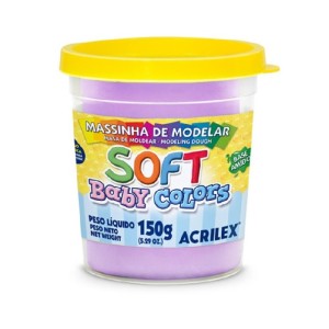 MASSINHA DE MODELAR SOFT PASTEL LILAS BEBE 150G ACRILEX