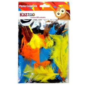 PENA COLORIDA 15CM 60 UNIDS KAZZOO KAZ