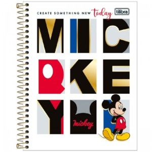 CADERNO ESPIRAL CD COLEGIAL 1M MICKEY 80 FOLHAS TILIBRA