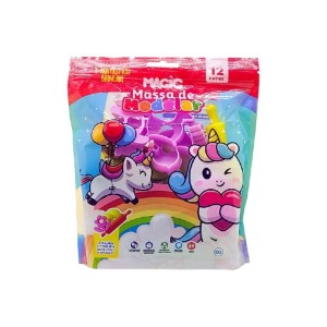 MASSA MODELAR 12 CORES UNICORNIO MAGIC