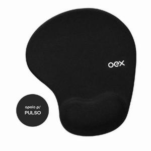 MOUSEPAD C/ APOIO DE PULSO PRETO OEX