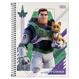 CADERNO ESPIRAL CD UNIV LIGHTYEAR 1M 80F TILIBRA