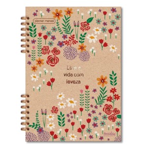 PLANNER COMPACTO MENSAL CAMPESTRE KRAFT FINA IDEIA