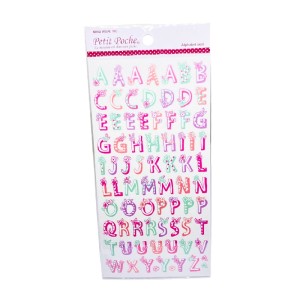 ADESIVO DECORAÇÃO ALFABETO COM FLOR
