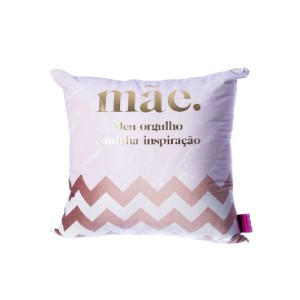 ALMOFADA FIBRA VELUDO 40X40CM MÃE MARMORE ZONA CRIATIVA