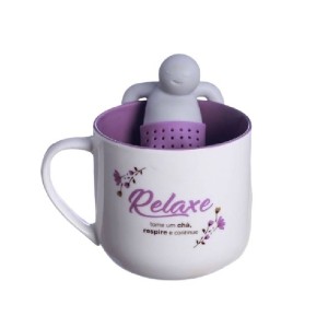 CANECA COM INFUSOR RELAXE 350ML ZONA CRIATIVA