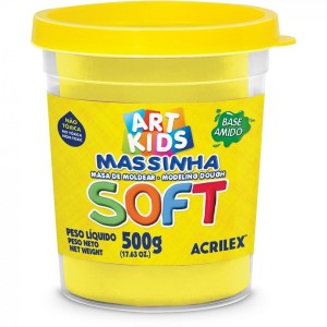 MASSINHA DE MODELAR SOFT 500G AMARELO LIMÃO  ACRILEX