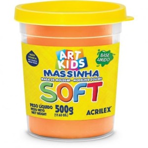 MASSINHA DE MODELAR SOFT 500G LARANJA ACRILEX