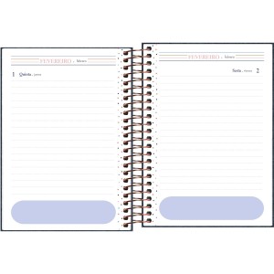 AGENDA ESPIRAL DIÁRIA EXECUTIVA CAMBRIDGE DENIM M6 TILIBRA