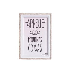 PORTA RETRATO MADEIRA CLARO COM BRANCO 10X15CM MDF