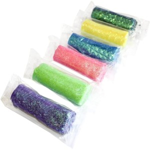 MASSINHA DE MODELAR SOFT COM GLITTER 300G 6 CORES UTI GUTI