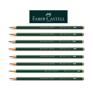 KIT 8 ECOLÁPIS GRAFITE CASTELL 9000 TÉCNICO FABER-CASTELL