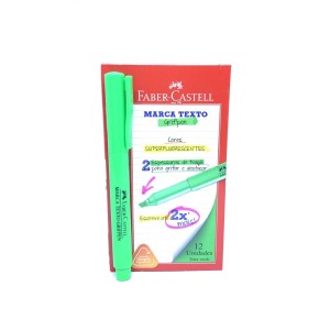 CANETA MARCA TEXTO GRIFPEN  VERDE  12 UNIDS FABER-CASTELL