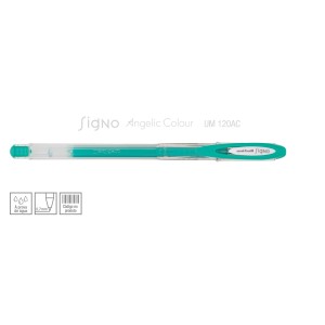CANETA SIGNO ANGELIC COLOUR VERDE  UNIBALL MITSUBISHI