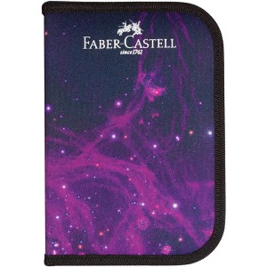 ESTOJO ESCOLAR NYLON COSMIC  KIT 18 ITENS  FABER-CASTELL