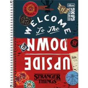 CADERNO ESPIRAL CD UNIV 10M STRANGER THINGS 160 FLS TILIBRA