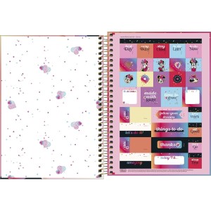 CADERNO ESPIRAL CD 1/4 MINNIE 80 FLS TILIBRA