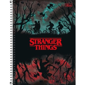 CADERNO ESPIRAL CD UNIV 1M STRANGER THINGS 80 FLS TILIBRA