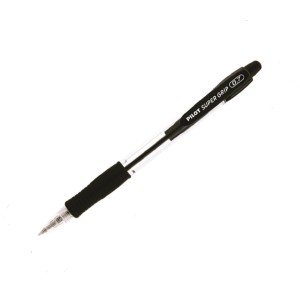 CANETA SUPER GRIP RETRÁTIL 0.7 PRETA PILOT