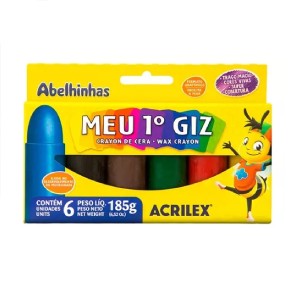 GIZ DE CERA MEU PRIMEIRO GIZ 6 CORES ACRILEX