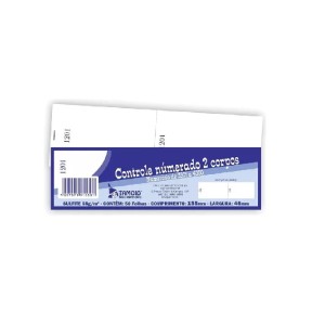 BLOCO TALÃO DE CONTROLE NUMERADO 2 CORPOS 100 FOLHAS TAMOIO