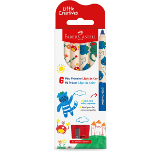 MEU PRIMEIRO LÁPIS DE COR 6C LITTLE CREATIVES FABER-CASTELL