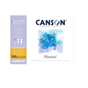 BLOCO CANSON MONTVAL AQUARELA GRAO FINO 12FLS 24X32 300G CANSON