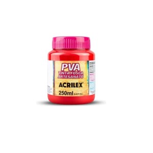 TINTA PVA FOSCA 250ML VERMELHO FOGO 507 ACRILEX