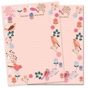 REFIL DECORADO CADERNO ARGOLADO LEVE AMOR FINA IDEIA