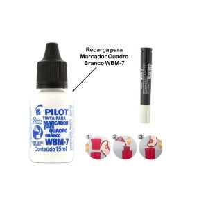 TINTA PARA MARCADOR WBM-7 VERMELHO QUADRO BRANCO 15ML PILOT