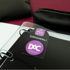 FICHÁRIO UNIVERSITÁRIO PVC CRISTAL PRETO DAC