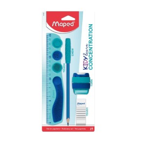 KIT DE MATERIAL ESCOLAR KIDY LEARN CONCENTRAÇÃO  4 PEÇAS MAPED