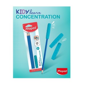 KIT LÁPIS HB KIDY LEARN CONCENTRAÇÃO MAPED