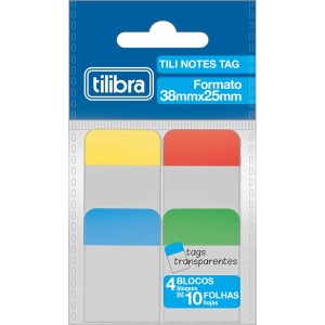 TILI NOTES TAG 38MMX25MM 40 FOLHAS 4 CORES TILIBRA