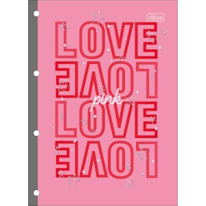 REFIL PARA FICHÁRIO UNIVERSITÁRIO LOVE PINK 80 FLS TILIBRA