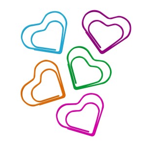 CLIPS CORAÇÃO 65MM CORES SORTIDAS 20 UNIDADES TILIBRA