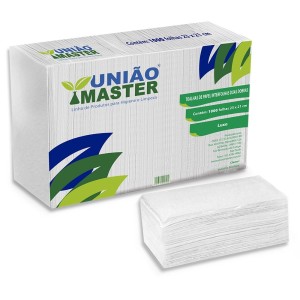 PAPEL TOALHA INTER FOLHA 23X21 2 DOBRAS 1000FLS UNIAO MASTER