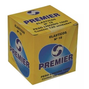 ELÁSTICO AMARELO N°18 C/ 120 UNIDS 100G PREMIER